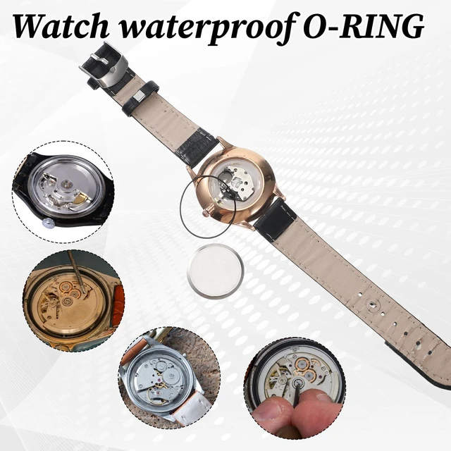 Alt view image 6 of 7 - 112Pcs O Ring Watch Gaskets, 0.6mm Watch Accessories | 13-40mm Waterproof Rubber Watch Seal Washers Replacement Watches Repair Tools for Watches Back Cover