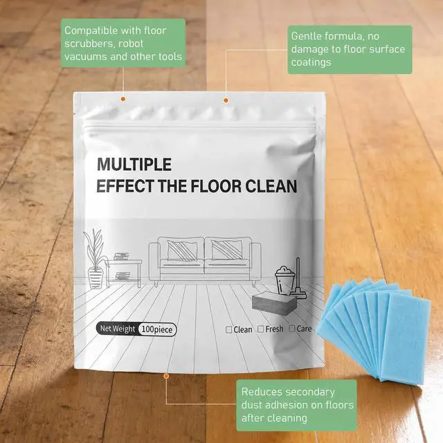 Alt view image 5 of 7 - BSphinx Multi-Surface Floor Cleaner Tablet, Multi-Effect Floor Cleaning Sheets, Multi Effect Floor Cleaner Sheets, Luxury Vinyl Plank & Wood Floors(Camellia Scent, 100PCS)