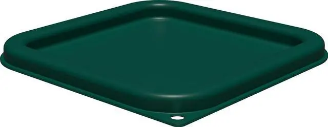 Main image of FoodService Products Squares Square Food Storage Container Lid with Stackable Design for Catering, Buffets, Restaurants, Proprietary Blend, 2 To 4 Quarts, Forest Green