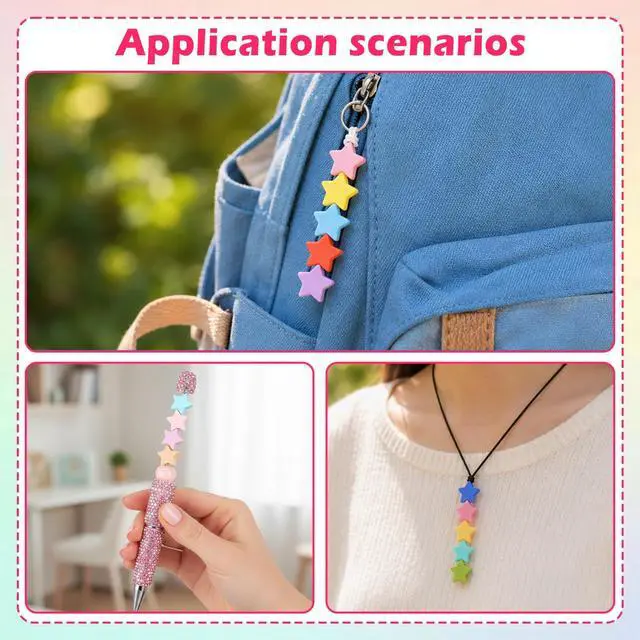 Alt view image 7 of 7 - 25 PCS Star Knitting Needle Stoppers, Silicone Point Protectors Accessories Cute Needle Minder Point Protectors for Crochet, DIY Crafting Supplies