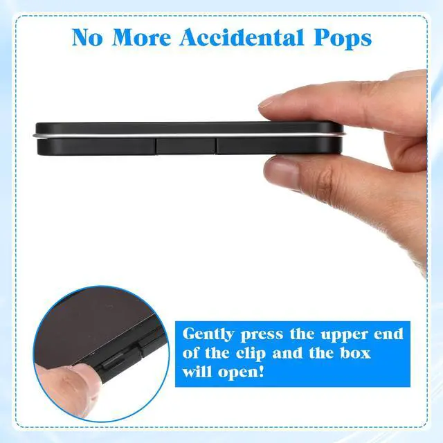 Alt view image 3 of 7 - Magnetic Needle Case, Sewing Needle Holder with Clear Acrylic Lid Rectangle Magnetic Needles Holder Portable Secure Sewing Needles Storage Box for Sewings Quilting, Crafts, Small Pins (Medium)
