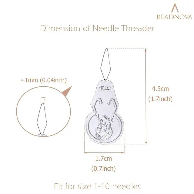 Alt view image 2 of 6 - Embroidery Needle Threader Tool 50pcs Aluminum Sewing Machine Needle Threader for Hand Sewing Cross Stitch Craft Knitting Quilting (50pcs)
