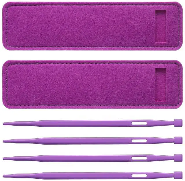 Main image of 4 Pcs that Purple Thang Sewing Tools, Thing Sewing Quilting Supplies | Sewing Stiletto Tool Quilting Supplies with 2 Felt Storage Pouch Multifunctional Sewings Accessory for SewingCraft Project