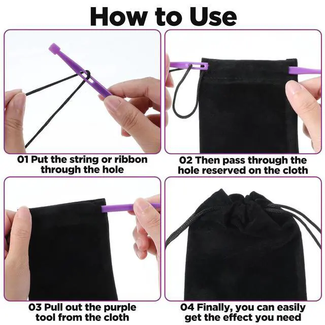 Alt view image 4 of 7 - 4 Pcs that Purple Thang Sewing Tools, Thing Sewing Quilting Supplies | Sewing Stiletto Tool Quilting Supplies with 2 Felt Storage Pouch Multifunctional Sewings Accessory for SewingCraft Project