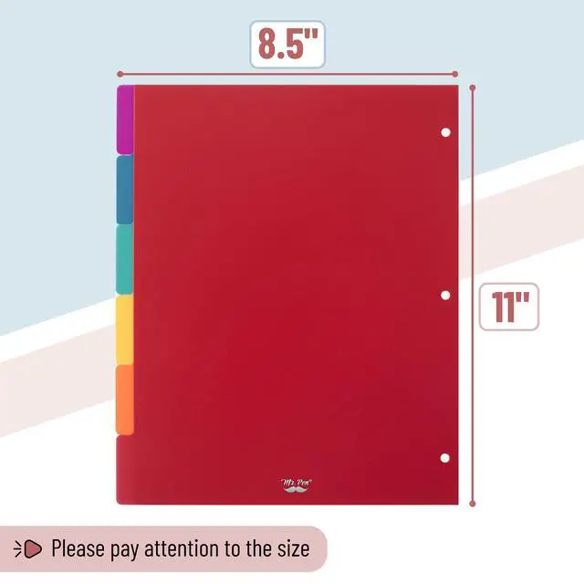 Alt view image 3 of 7 - Dividers for 3 Ring Binder, 2 Sets, 6 Pack/Set, 12 pcs | Letter Size, Binder Dividers with Tabs for Student, Teacher, Office, Home Organizers