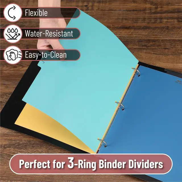 Alt view image 5 of 7 - Dividers for 3 Ring Binder, 2 Sets, 6 Pack/Set, 12 pcs | Letter Size, Binder Dividers with Tabs for Student, Teacher, Office, Home Organizers