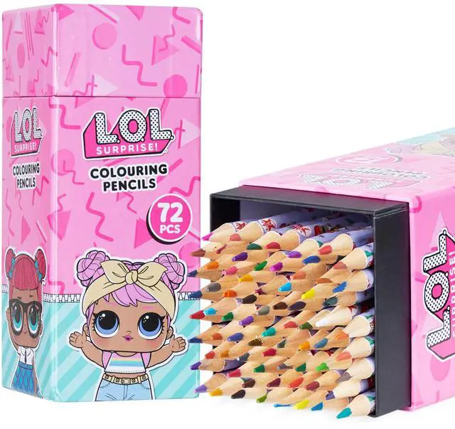 Main image of L.O.L. Surprise! Colouring Pencils for Kids 72 Pencils Colouring Box Assorted Colours Art Supplies Children Girls Gifts