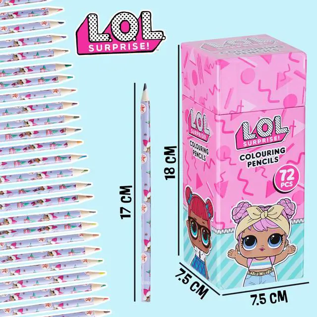 Alt view image 5 of 6 - L.O.L. Surprise! Colouring Pencils for Kids 72 Pencils Colouring Box Assorted Colours Art Supplies Children Girls Gifts