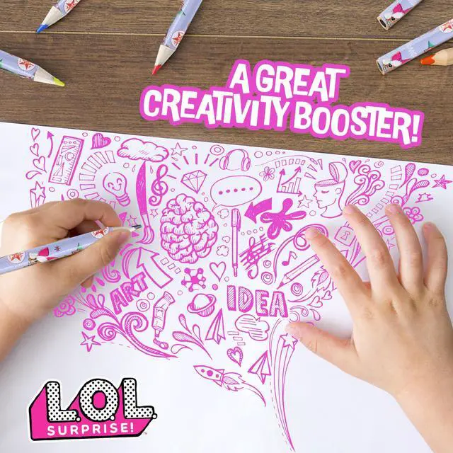 Alt view image 6 of 6 - L.O.L. Surprise! Colouring Pencils for Kids 72 Pencils Colouring Box Assorted Colours Art Supplies Children Girls Gifts