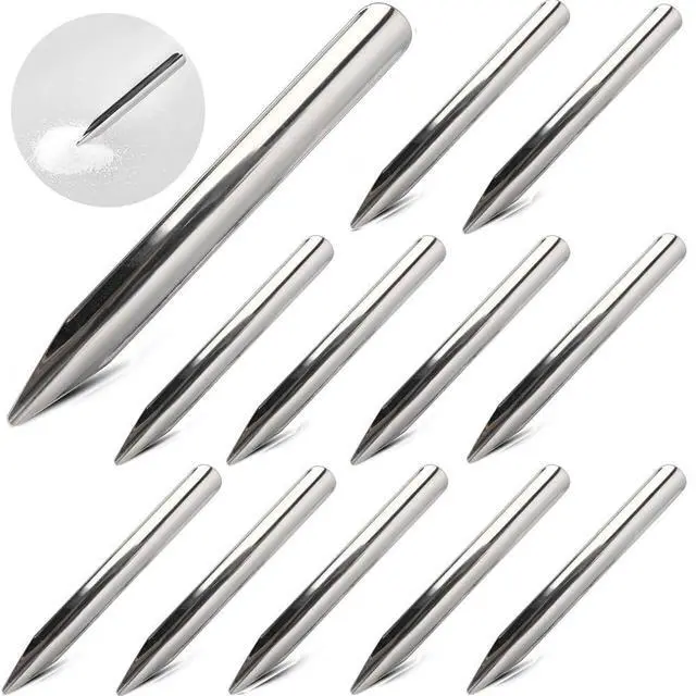 Main image of 1Pcs 6 Inch Lab Spatula Micro Stainless Steel Laboratory Spoon Spatula, Metal Round Pointed tip Laboratory Sampling Groove Spoon, Mixing Powder Paste Filling Tool