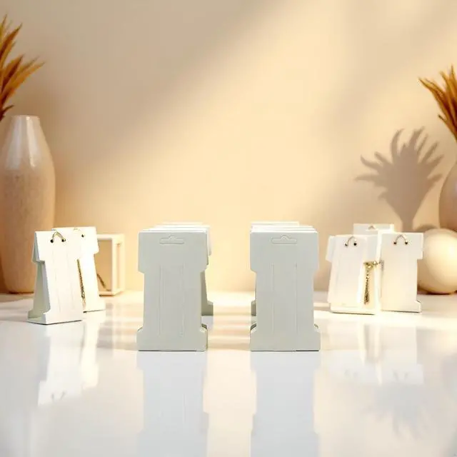 Alt view image 4 of 7 - 50Pcs White 4.52 3in Hair Clip Display Cards for Hair Accessories Display and Organizing