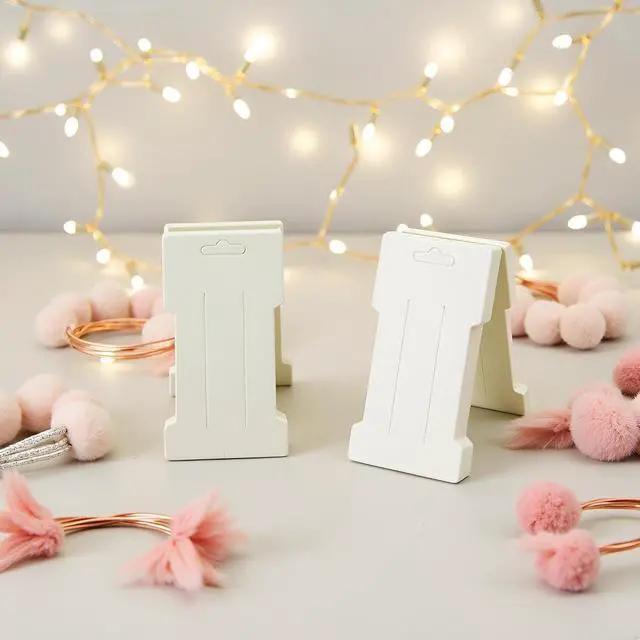Alt view image 6 of 7 - 50Pcs White 4.52 3in Hair Clip Display Cards for Hair Accessories Display and Organizing