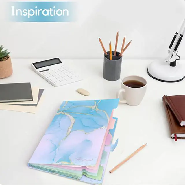 Alt view image 2 of 7 - Forest Series Expanding File Folder Stylish Funky Cute Retro Document Organizer with Natural Scenes for Students,Teachers & Freelancers - Cyan Lake