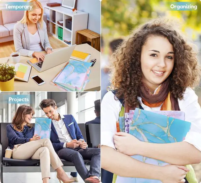 Alt view image 7 of 7 - Forest Series Expanding File Folder Stylish Funky Cute Retro Document Organizer with Natural Scenes for Students,Teachers & Freelancers - Cyan Lake