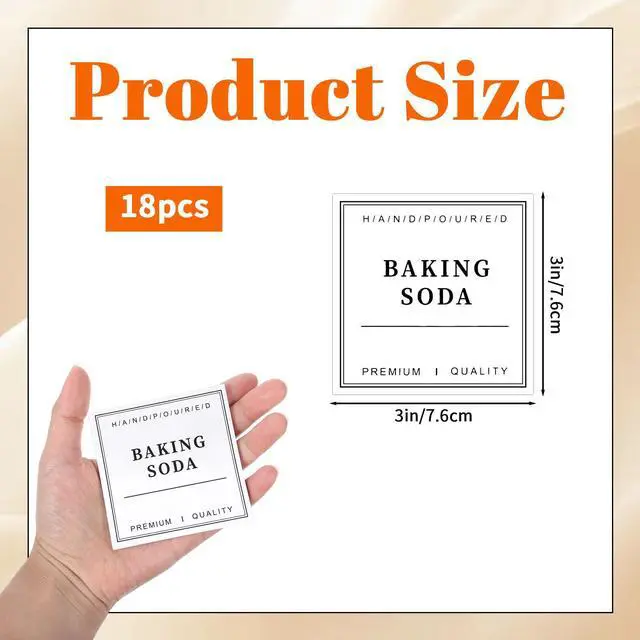 Alt view image 2 of 7 - Labels for Jars, 18 Pcs Bathroom Labels | Waterproof Oil Resistant Stickers for Bathroom Laundry Home Beauty Glass Jars Multipurpose Storage Organization Supplies