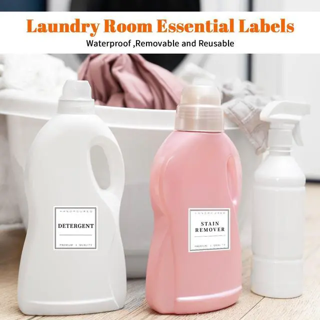 Alt view image 5 of 7 - Labels for Jars, 18 Pcs Bathroom Labels | Waterproof Oil Resistant Stickers for Bathroom Laundry Home Beauty Glass Jars Multipurpose Storage Organization Supplies