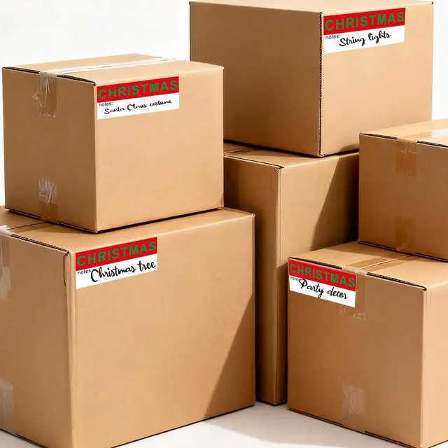 Alt view image 5 of 5 - Holiday Color Coded Labels Multi-Pack - 40PCS Seasonal Decoration Storage Stickers for Christmas, Halloween, Easter - Labels for Home, Office & Classroom Organization,Moving Supplies | Color-coded wri