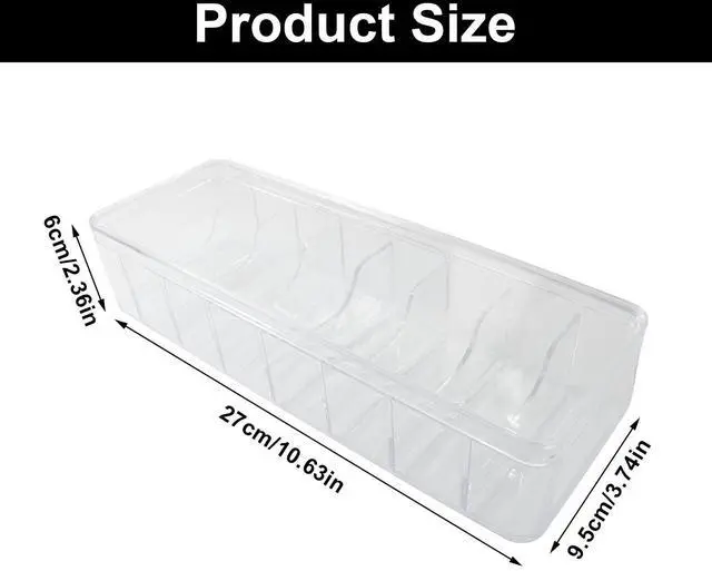Alt view image 2 of 5 - 1 Pcs Clear Cord Organizer with 10 Wire Ties | Plastic Cable Management Box with Lid, Desktop Storage Box for Home/Office/Desk Accessories