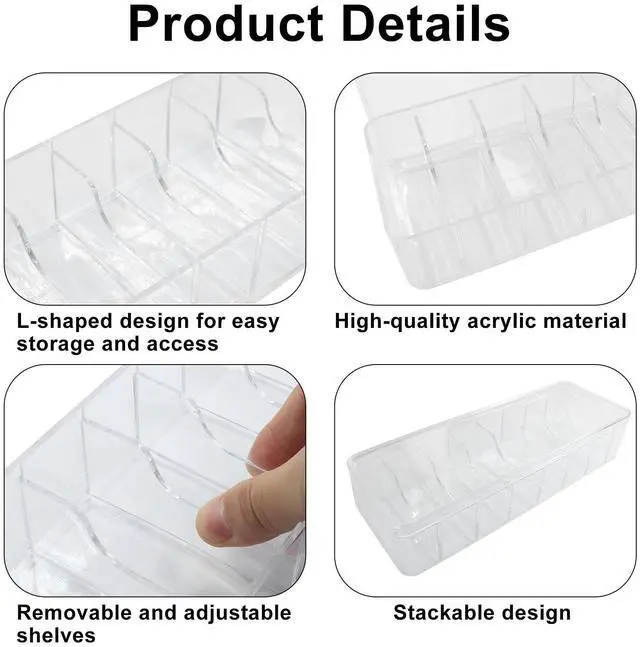 Alt view image 3 of 5 - 1 Pcs Clear Cord Organizer with 10 Wire Ties | Plastic Cable Management Box with Lid, Desktop Storage Box for Home/Office/Desk Accessories