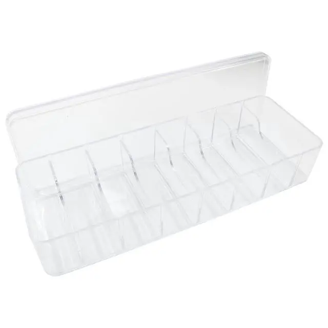 Alt view image 5 of 5 - 1 Pcs Clear Cord Organizer with 10 Wire Ties | Plastic Cable Management Box with Lid, Desktop Storage Box for Home/Office/Desk Accessories