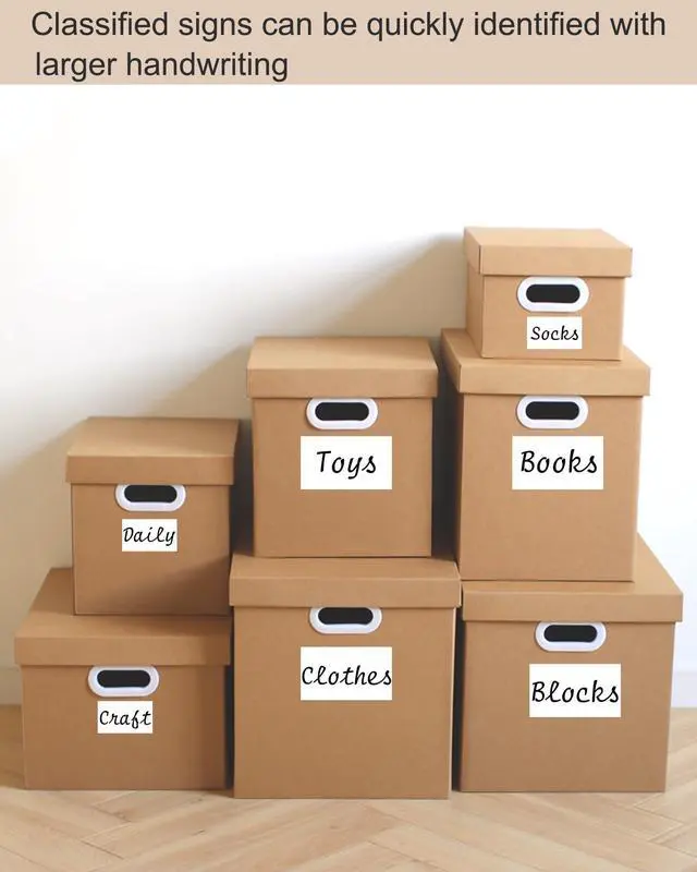 Alt view image 6 of 6 - 180 PCS Labels for Storage Bins, 2 X 4 Removable Labels for Storage Bins | Matte White Blank Box Labels, for Home, School, Business Organization, Tear Resistant No Residue