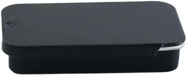 Main image of Black Metal Rectangular Empty Mini Tin Box,Mini Iron Box Tinplate Push Candy Pill Cases Bins Jar Food Containers for Home Organizer, Decorative Accessories (60x34x11mm)