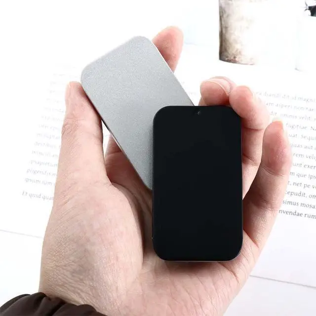 Alt view image 5 of 7 - Black Metal Rectangular Empty Mini Tin Box,Mini Iron Box Tinplate Push Candy Pill Cases Bins Jar Food Containers for Home Organizer, Decorative Accessories (60x34x11mm)