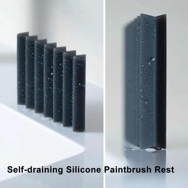 Alt view image 5 of 6 - Paint Brushes Holders, 2 Pack, Zigzag Soap Dish, Soap Holder for Watercolor Paintbrush, Bathroom, Black