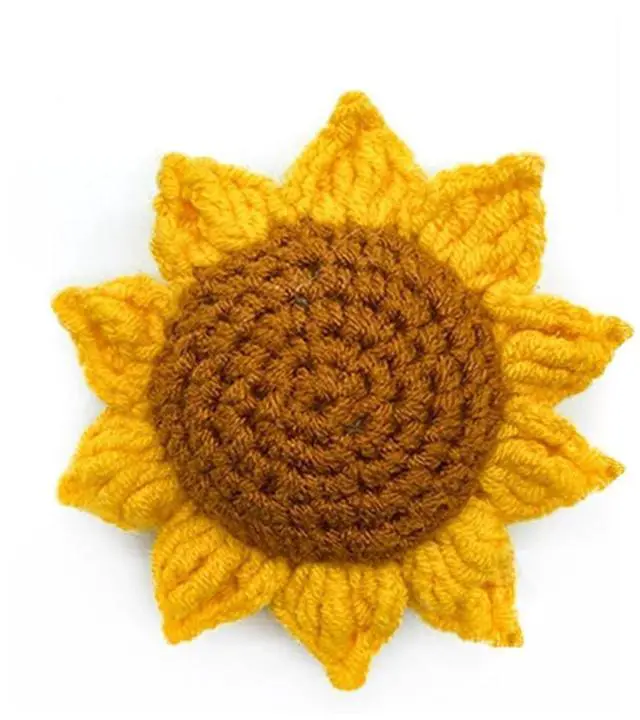 Main image of Sunflower Pin Cushion, Handmade Knitted Pincushions, Cute Pin Cushions Needle Holders for Sewing Quilting Accessory, DIY Crafts or Patchwork Decor