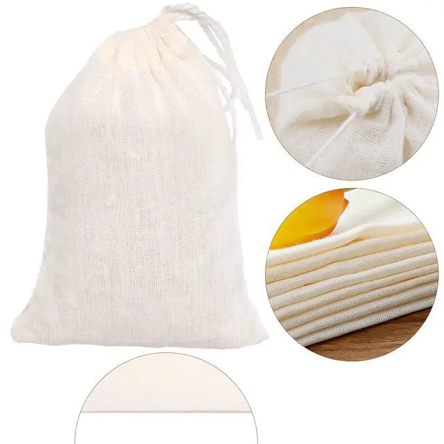 Alt view image 3 of 6 - Limko Cotton Bags Muslin Bags Sachet Bag for Home Supplies (4x6 Inch 10 Pack)