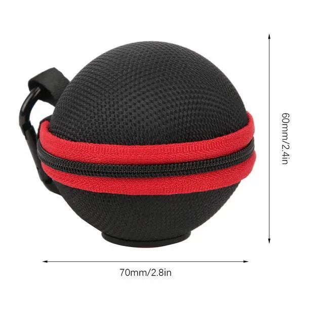 Alt view image 2 of 7 - OUKENS Billiards Storage Box, Red/Black Clip On Cues Ball Case Holder Strap Design Circle Storage Bag Training Billiards Supplies for Attaching Cue Balls Pool Balls