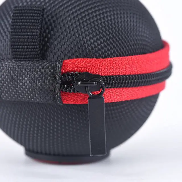 Alt view image 6 of 7 - OUKENS Billiards Storage Box, Red/Black Clip On Cues Ball Case Holder Strap Design Circle Storage Bag Training Billiards Supplies for Attaching Cue Balls Pool Balls