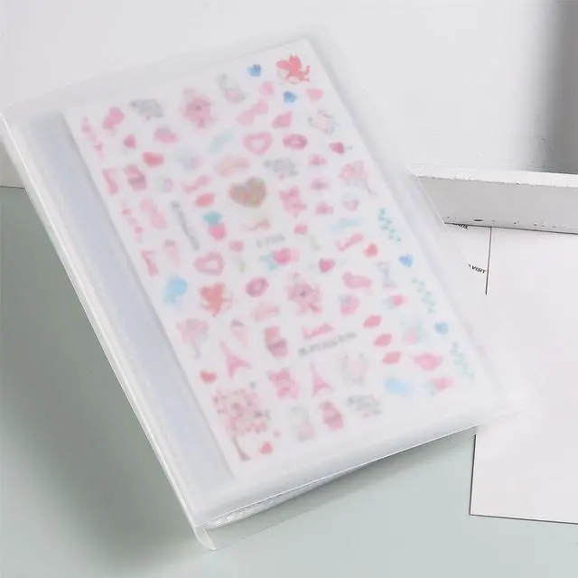 Alt view image 7 of 7 - 1Pcs 40 Slots Transparent Nail Stickers Storage Book Album | Organizer for Nail Decals Collecting Empty Display Book Collecting Holder Binder Case Sticker Storage Case DIY Nail Tools