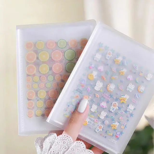 Alt view image 5 of 7 - 1Pcs 40 Slots Transparent Nail Stickers Storage Book Album | Organizer for Nail Decals Collecting Empty Display Book Collecting Holder Binder Case Sticker Storage Case DIY Nail Tools