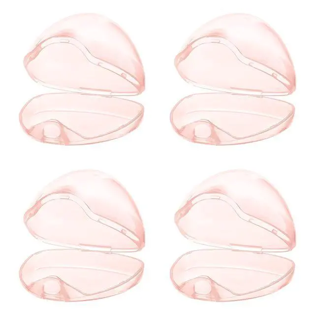 Main image of Pacifier Case, Pacifier Holder Case, Pacifier Container for Travel, BPA Free,Transparent Pink, 4 Pack