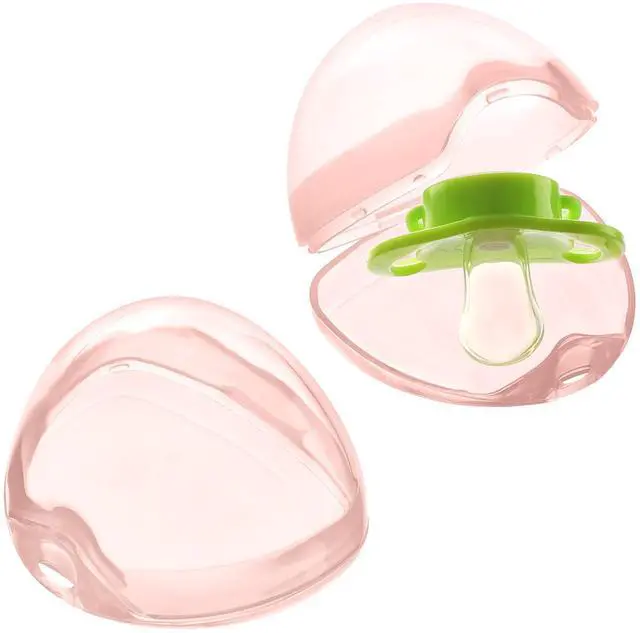Alt view image 2 of 7 - Pacifier Case, Pacifier Holder Case, Pacifier Container for Travel, BPA Free,Transparent Pink, 4 Pack