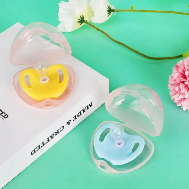 Alt view image 3 of 7 - Pacifier Case, Pacifier Holder Case, Pacifier Container for Travel, BPA Free,Transparent Pink, 4 Pack