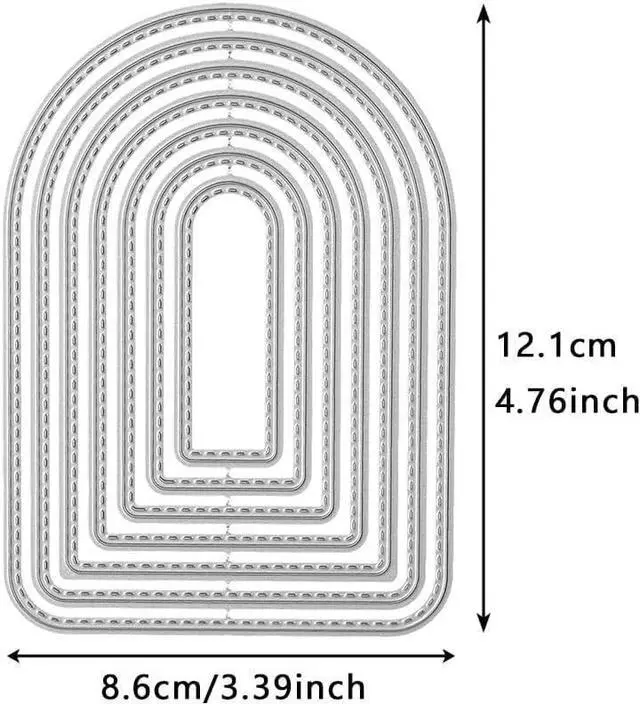 Main image of Overlap Arched Border Metal Cutting Dies for Card Making Kit Embossing Paper Die Cuts Scrapbook Machine Stencils Storage Pockets Supplies, Scrapbooking and Stamping