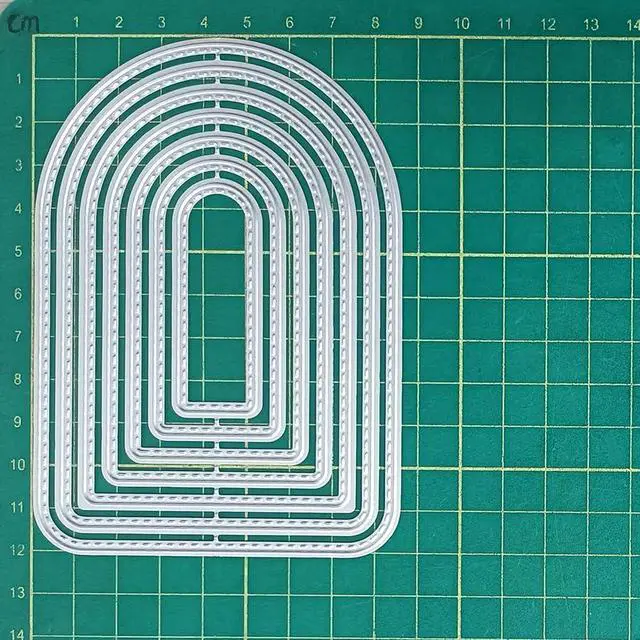 Alt view image 3 of 6 - Overlap Arched Border Metal Cutting Dies for Card Making Kit Embossing Paper Die Cuts Scrapbook Machine Stencils Storage Pockets Supplies, Scrapbooking and Stamping