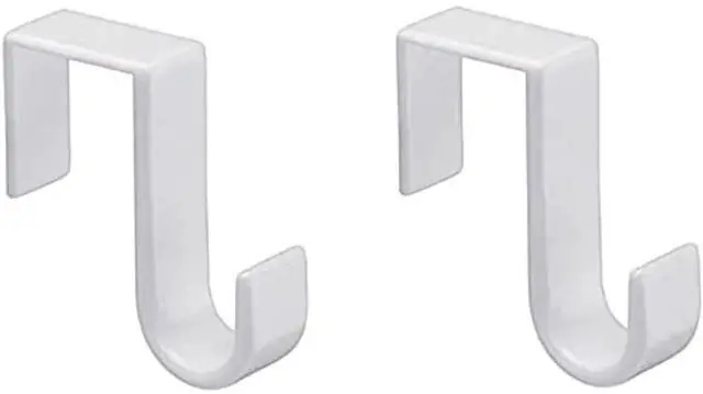 Main image of Over The Door Hooks Hangers, Laundry Hanger White Plastic 2 Pack Coats Towels Clothes,White