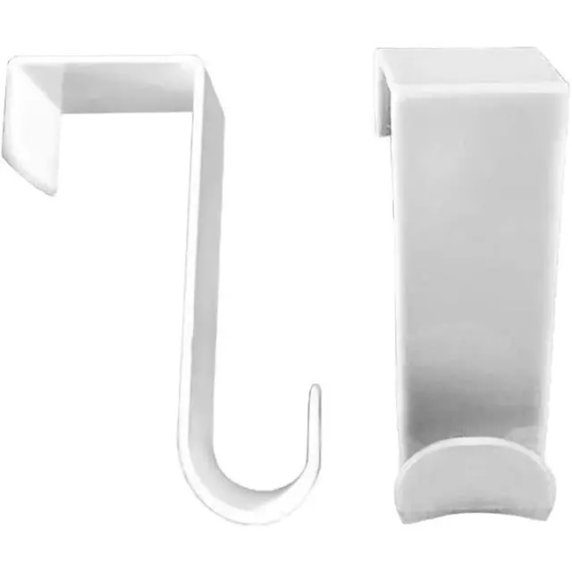 Alt view image 3 of 7 - Over The Door Hooks Hangers, Laundry Hanger White Plastic 2 Pack Coats Towels Clothes,White