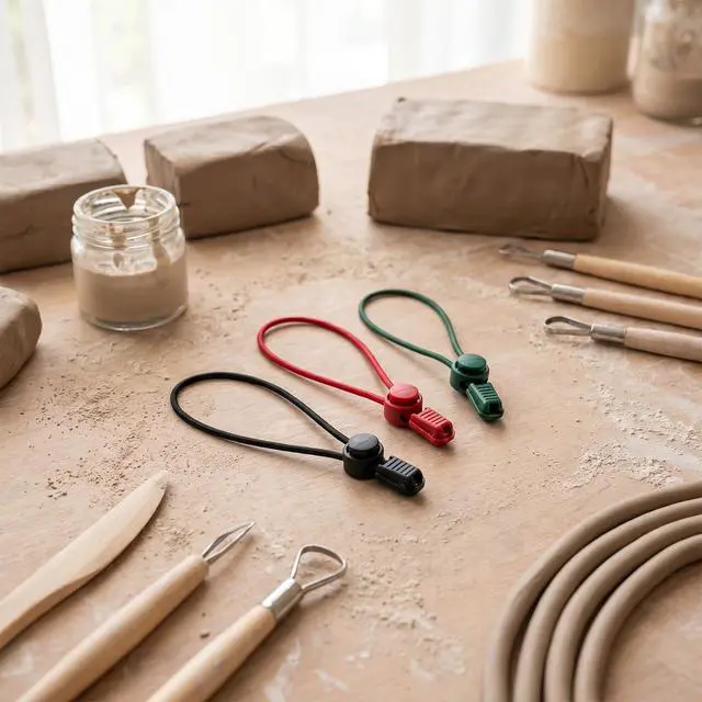 Alt view image 4 of 7 - 15pcs Twist Ties For Plastic Bags, Clay Bag Straps Tie, Bread Ties, Adjustable Elastic Strap for Clay Bags, Colorful Pottery Bag Tie for Organization, Reusable Ceramic Tool Strap for Pottery Studio