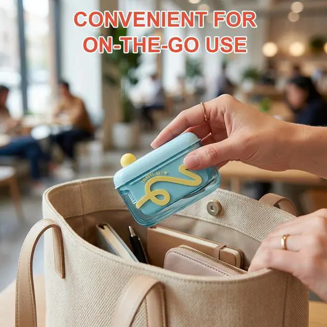 Alt view image 4 of 7 - 2pcs mini sundry,Travel Tiny Daily Supplies Set, Portable Accessory Holder for On-The-Go Daily Small Goods Storage, Stainless Steel Accessory Dispenser with Refillable Design