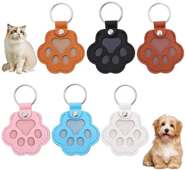 Main image of 6 Pcs Pet Hair Storage Keychain, Pet Hair Keychain and Hair Keepsake | Portable Cute Paw Shaped Fur Keepsake Key Chain for Backpacks, Pet Lovers Commemorative Gifts