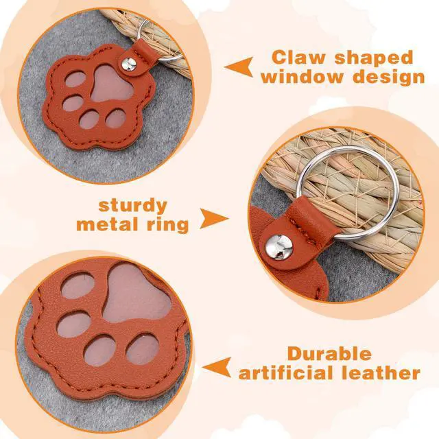 Alt view image 3 of 7 - 6 Pcs Pet Hair Storage Keychain, Pet Hair Keychain and Hair Keepsake | Portable Cute Paw Shaped Fur Keepsake Key Chain for Backpacks, Pet Lovers Commemorative Gifts