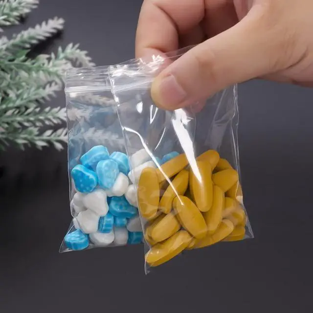 Alt view image 7 of 7 - Small Plastic Bags, 300 PCS Mini Baggies, 3 Assorted Sizes