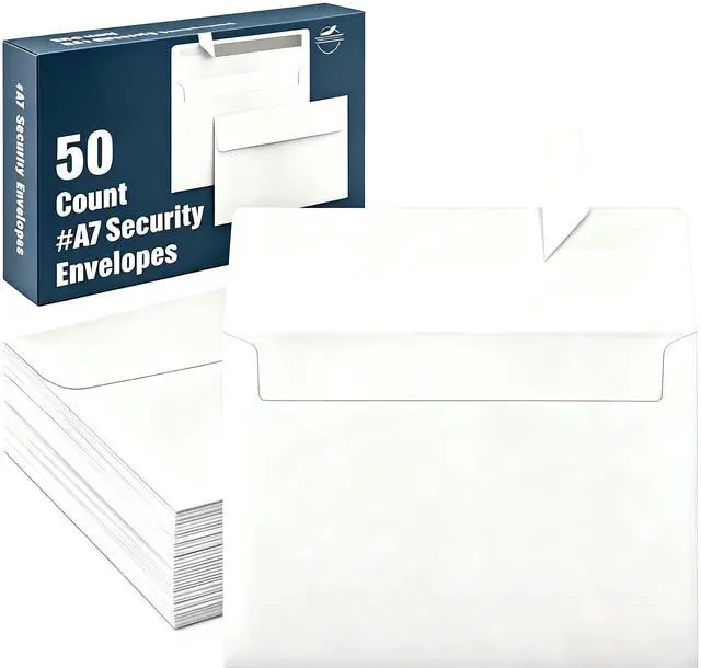 Main image of White Gummed Flap Self-Sealing Envelopes 5.25 x 7.25 Inches, No-Mess Peel Stick Small Parts Storage Envelopes for Craft Supplies, Hardware and Tiny Jewelry