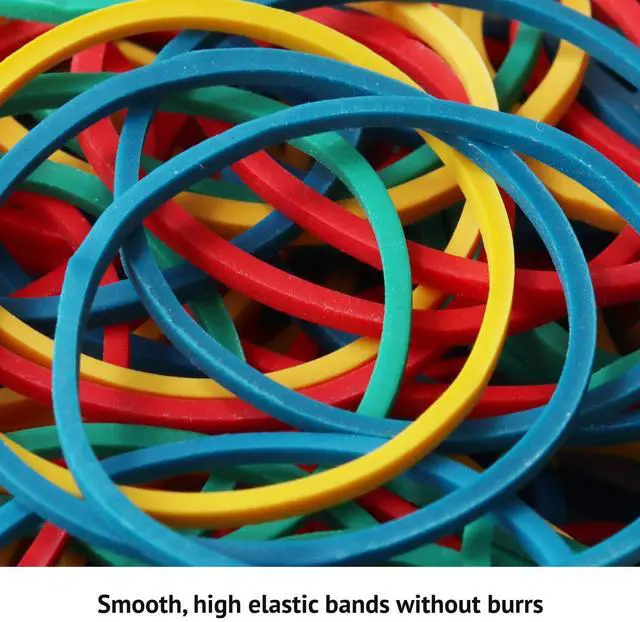 Alt view image 7 of 7 - 200 Pcs Rubber Bands, Bagged Colorful Rubber Bands Office Supplies | Back to School Supplies, Reusable Rubber Band for Tie Dye, Bracelets, Money, Crafts, Mail Sorting, File Bundling