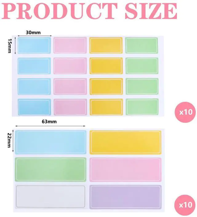 Alt view image 2 of 7 - 220 pcs Name Tags Colored Name tag Stickers Label Stickers for Classroom Personalized Name Tags Sticker Moving nametags Sticky Freezer Labels for Storage Bins Clothes folders Bottles School Supplies