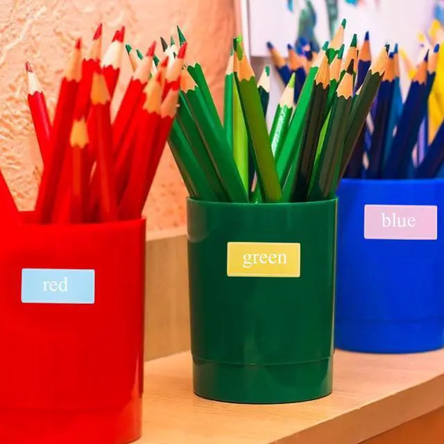 Alt view image 7 of 7 - 220 pcs Name Tags Colored Name tag Stickers Label Stickers for Classroom Personalized Name Tags Sticker Moving nametags Sticky Freezer Labels for Storage Bins Clothes folders Bottles School Supplies